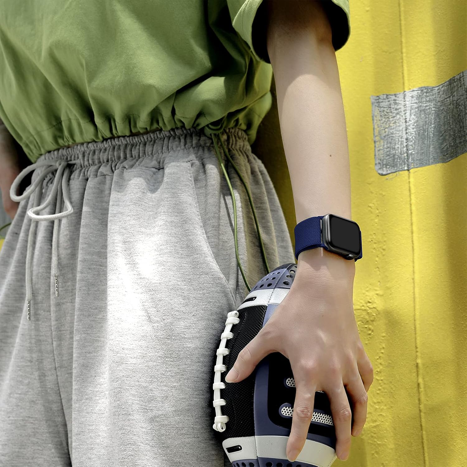 Thumbnail 6 de Oielai Solo Loop stretch nylon strap for Apple Watch (38mm–49mm) with adjustable metal buckle