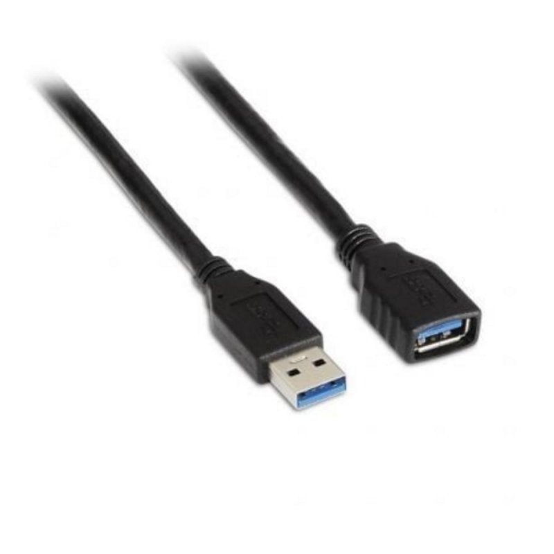 Detalle 2 de Cable USB 3.0 Extensión AISENS A105-0041 1 m Negro apantallado – alto rendimiento para setups profesionales