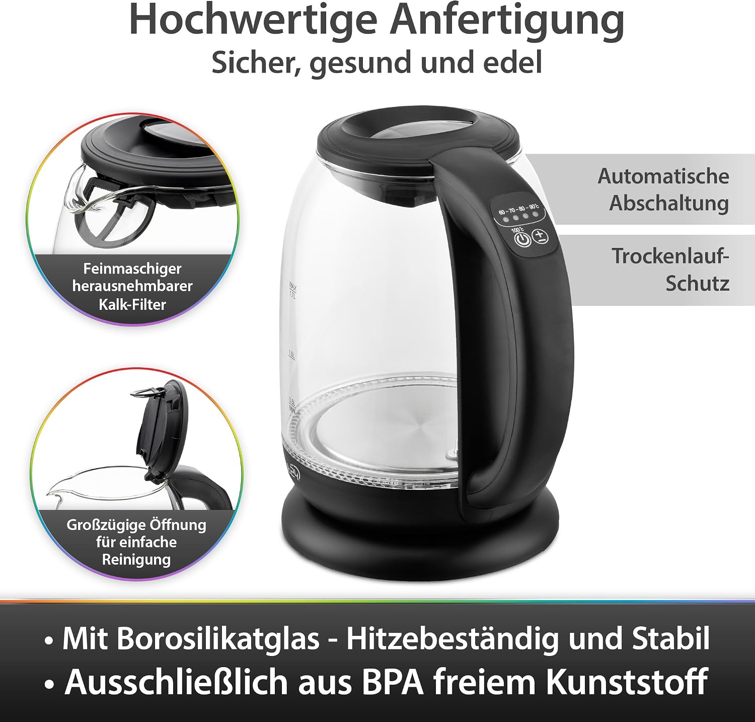 Thumbnail 5 de T24 Wasserkocher Glas 1,7 L mit Temperatureinstellung