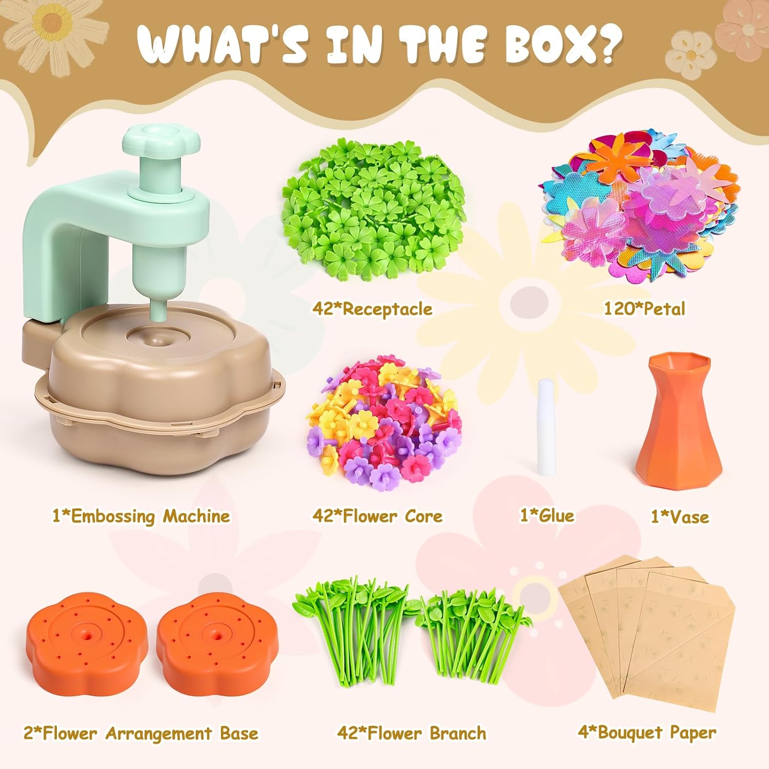 Detalle 1 de Scvcid DIY Art Flower Toys Fabric Bouquet Kit