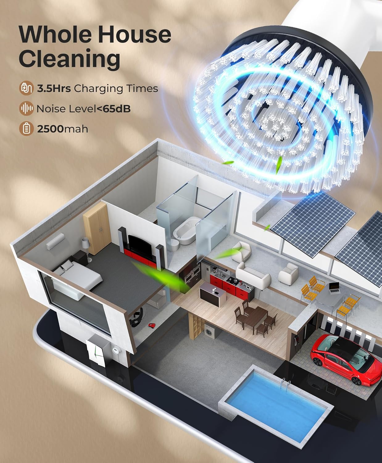 Thumbnail 4 de LyriFine Electric Cleaning Brush 7‑head for shower