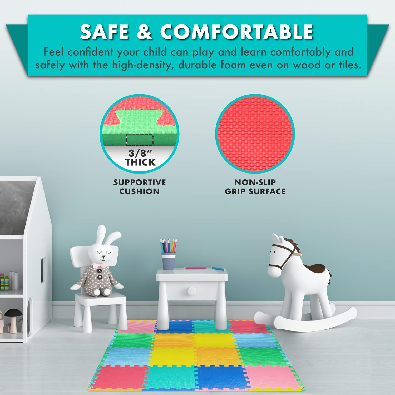 Detalle 2 de ProSource Foam Play Mat 16 sq ft
