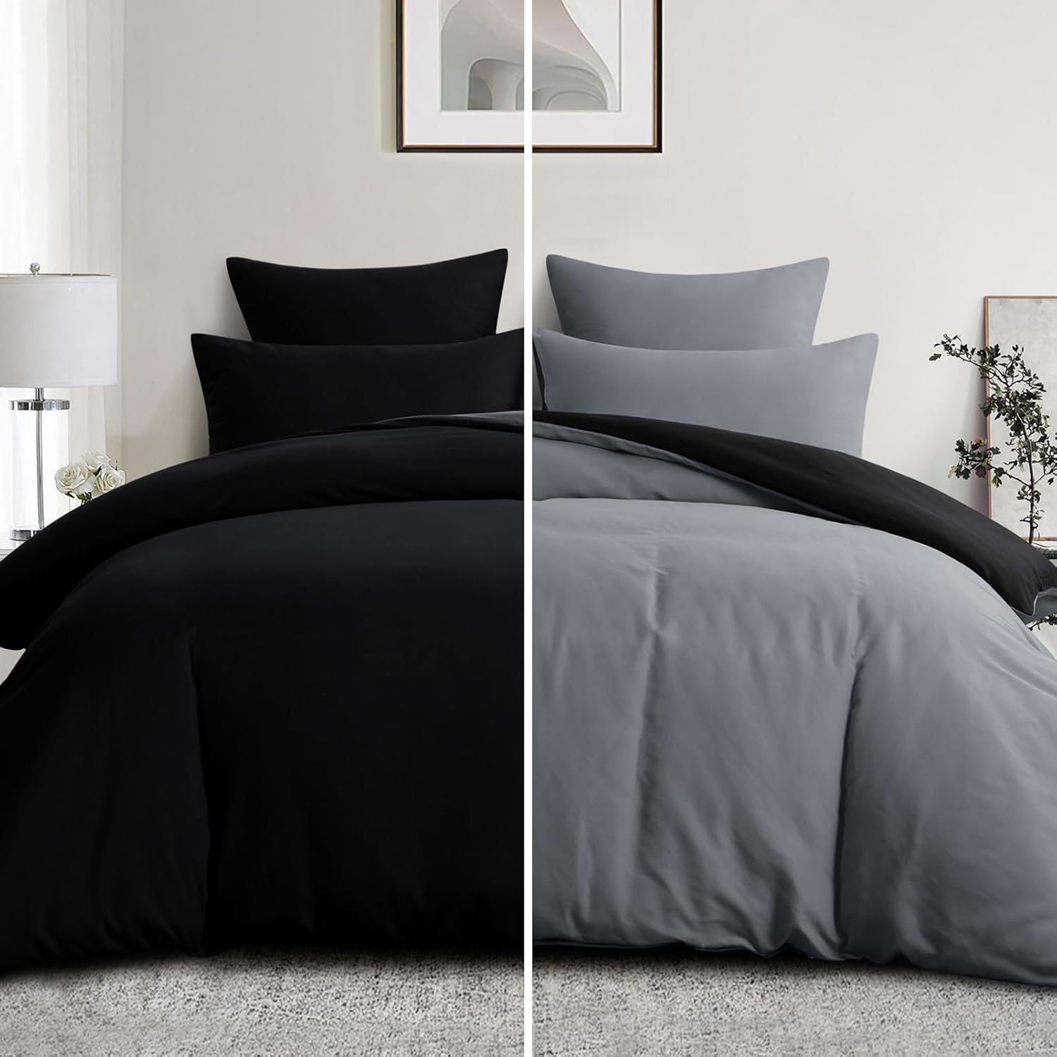 Detalle de Aisbo King Size Duvet Cover Set reversible 50x75cm