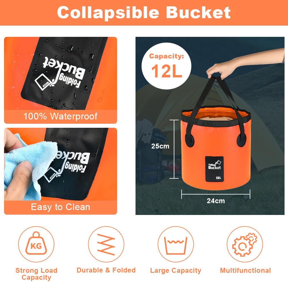 Thumbnail 1 de flintronic 12L Folding Water Bucket