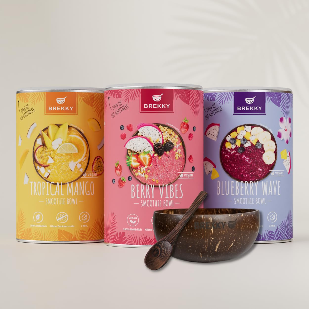 Thumbnail 6 de BREKKY Blueberry Wave Smoothie Bowl – vegan, 100% natürlich, ohne Zuckerzusatz – praktisches Frühstückspulver