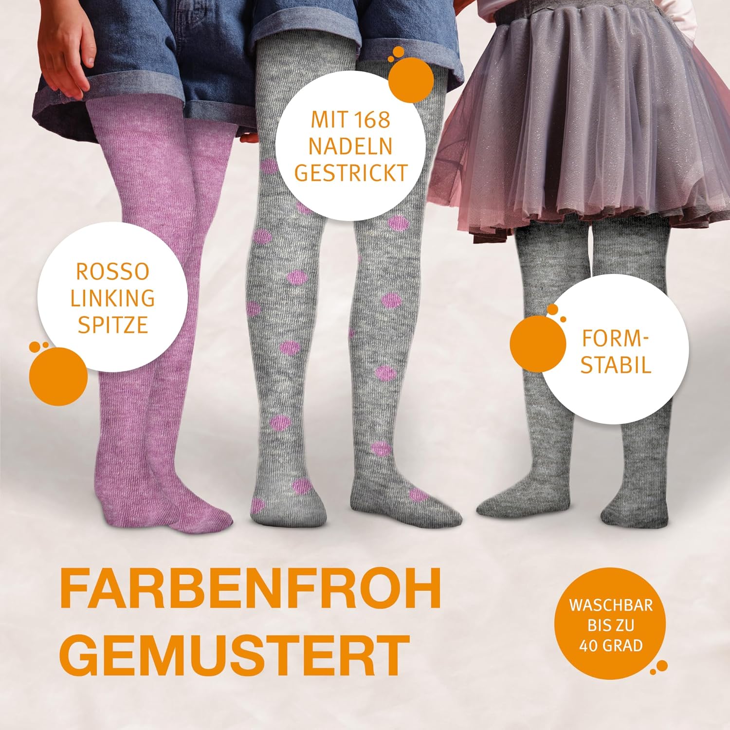 Thumbnail 3 de wellyou Kinder Strumpfhosen bunt 3er Set