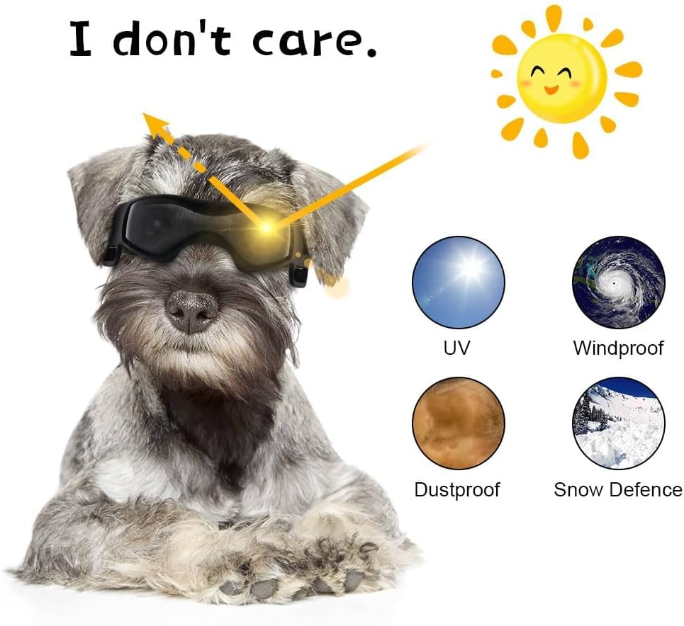 Detalle de Adiwo Dog Sunglasses, Adjustable Dog Goggles with Fashion Snood (Medium)