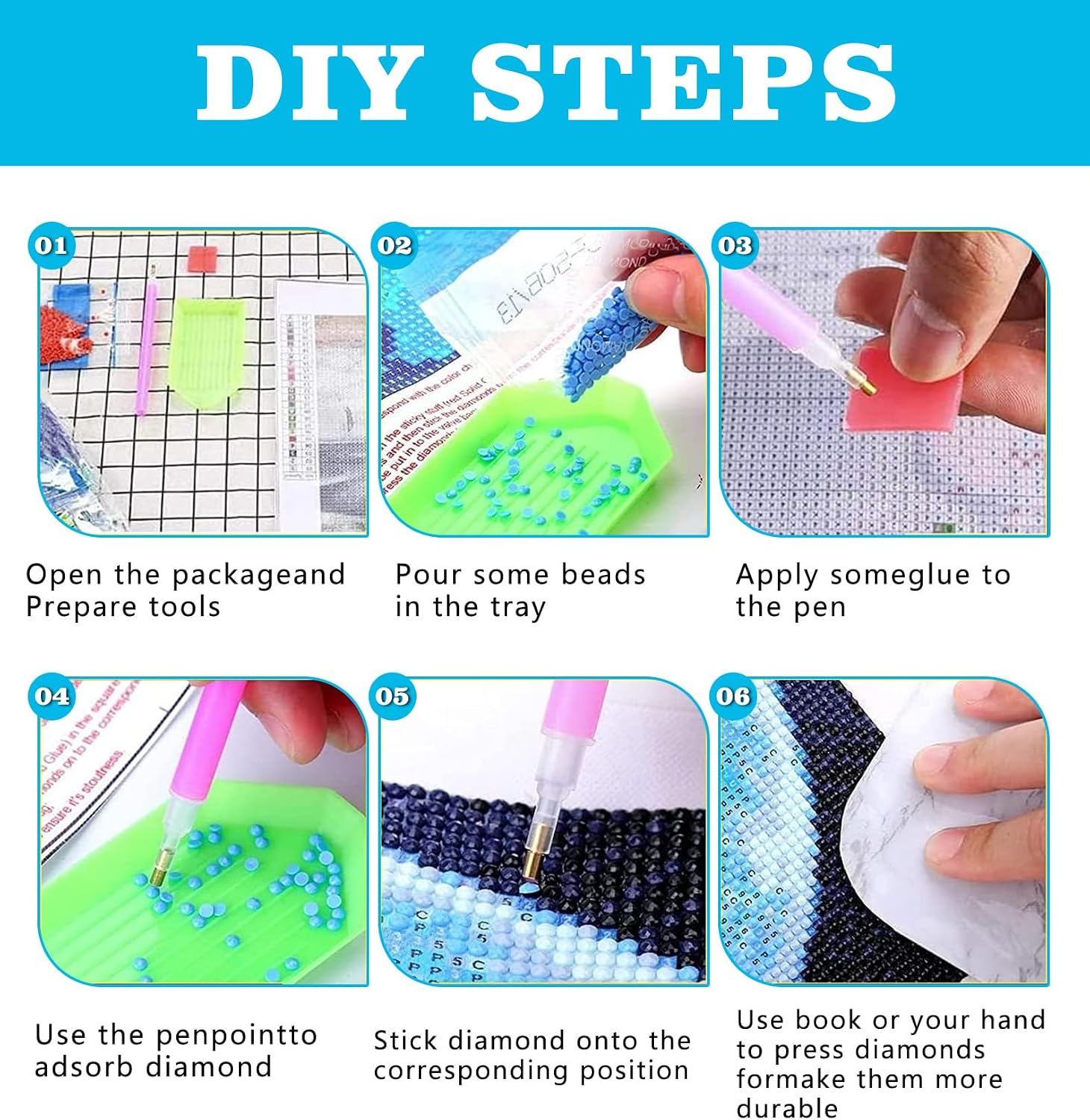Thumbnail 5 de Diamond Painting Kit, 6-Pack
