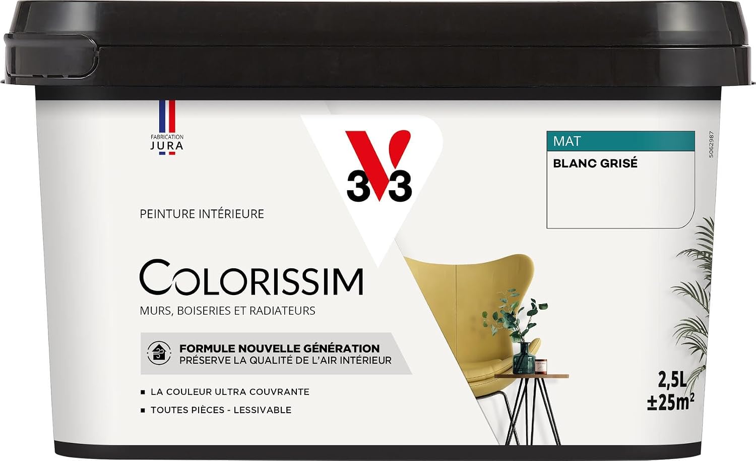 Detalle de V33 Colorissim Bleu nocturne – Peinture multi-supports 2,5 L, fini mat