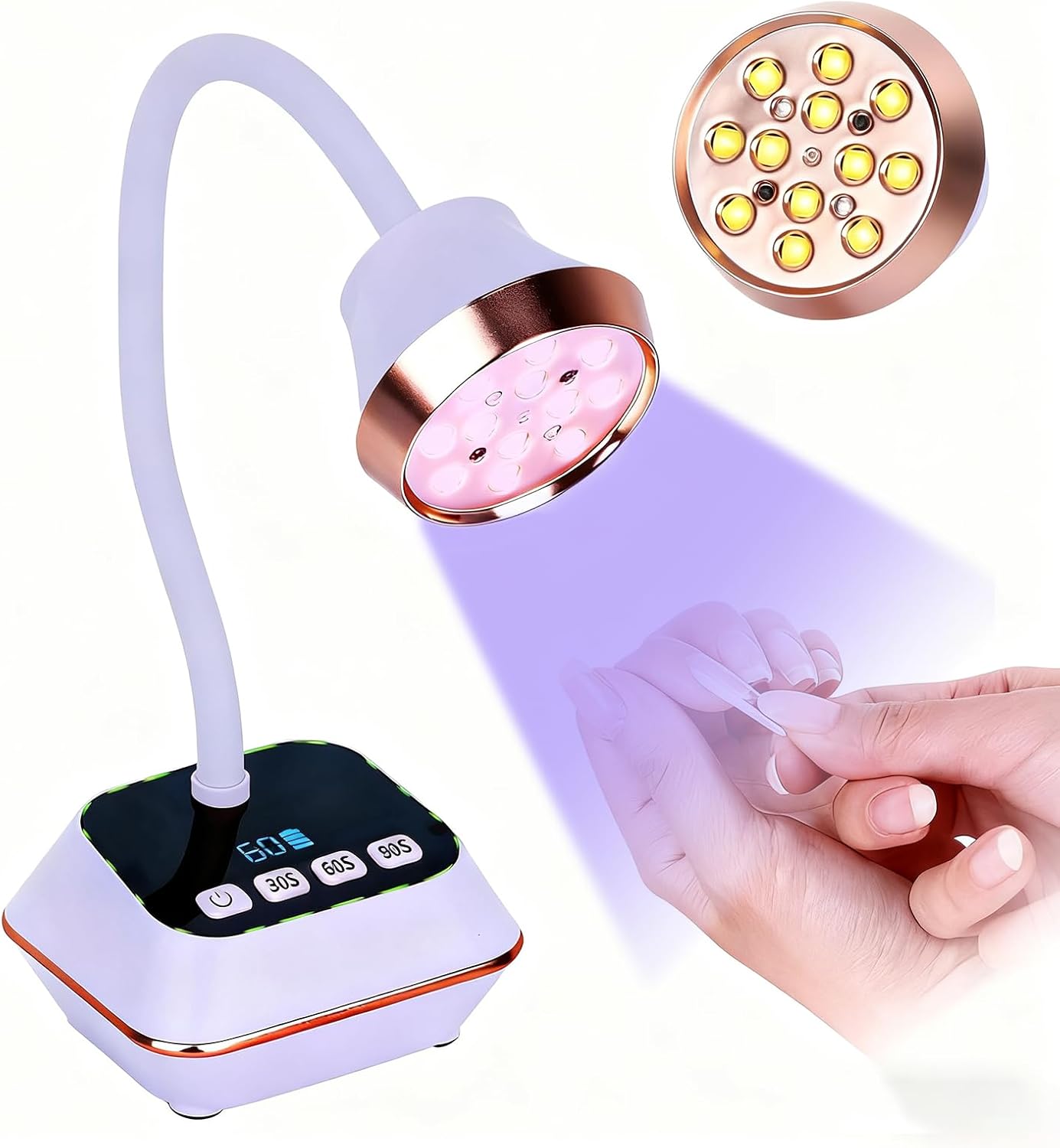 Detalle de Asimebesty AS-2601V UV Nail Lamp, 36W Rechargeable with Smart Sensor
