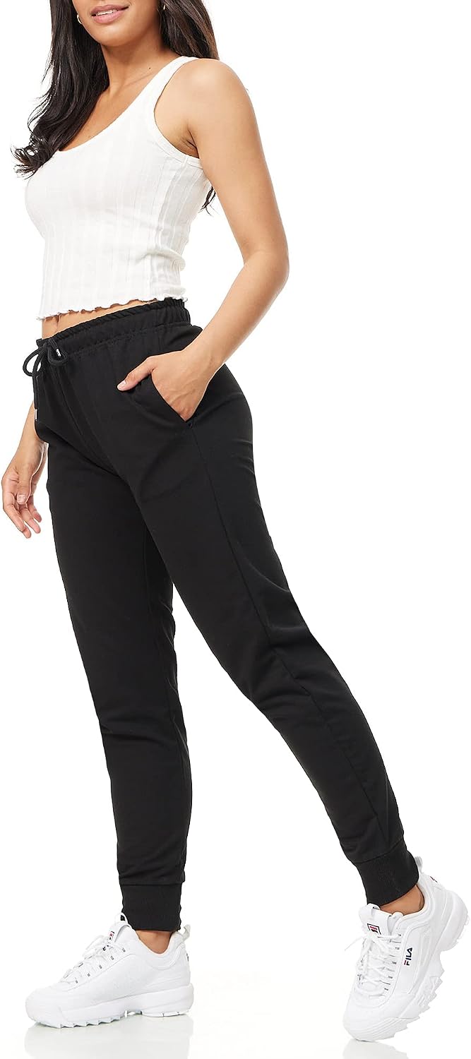 Detalle de ROSS CAMP Pantaloni Sportivi Donna Cotone - Comfort e stile per yoga, fitness e uso quotidiano