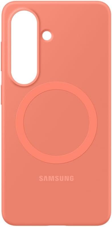Detalle de Samsung Galaxy S26 — Coque magnétique en silicone rouge corail