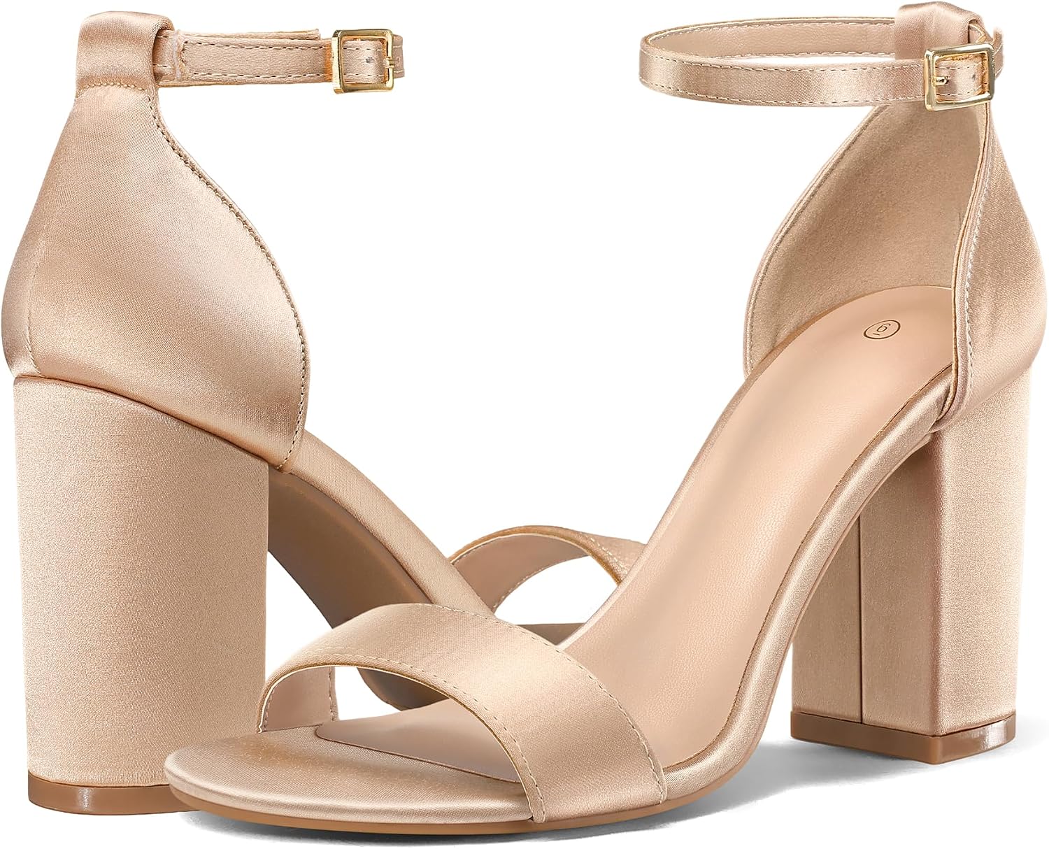 Detalle de COASIS Women’s Chunky Block Heels Open-Toe Ankle Strap 3.5-Inch Heeled Sandals