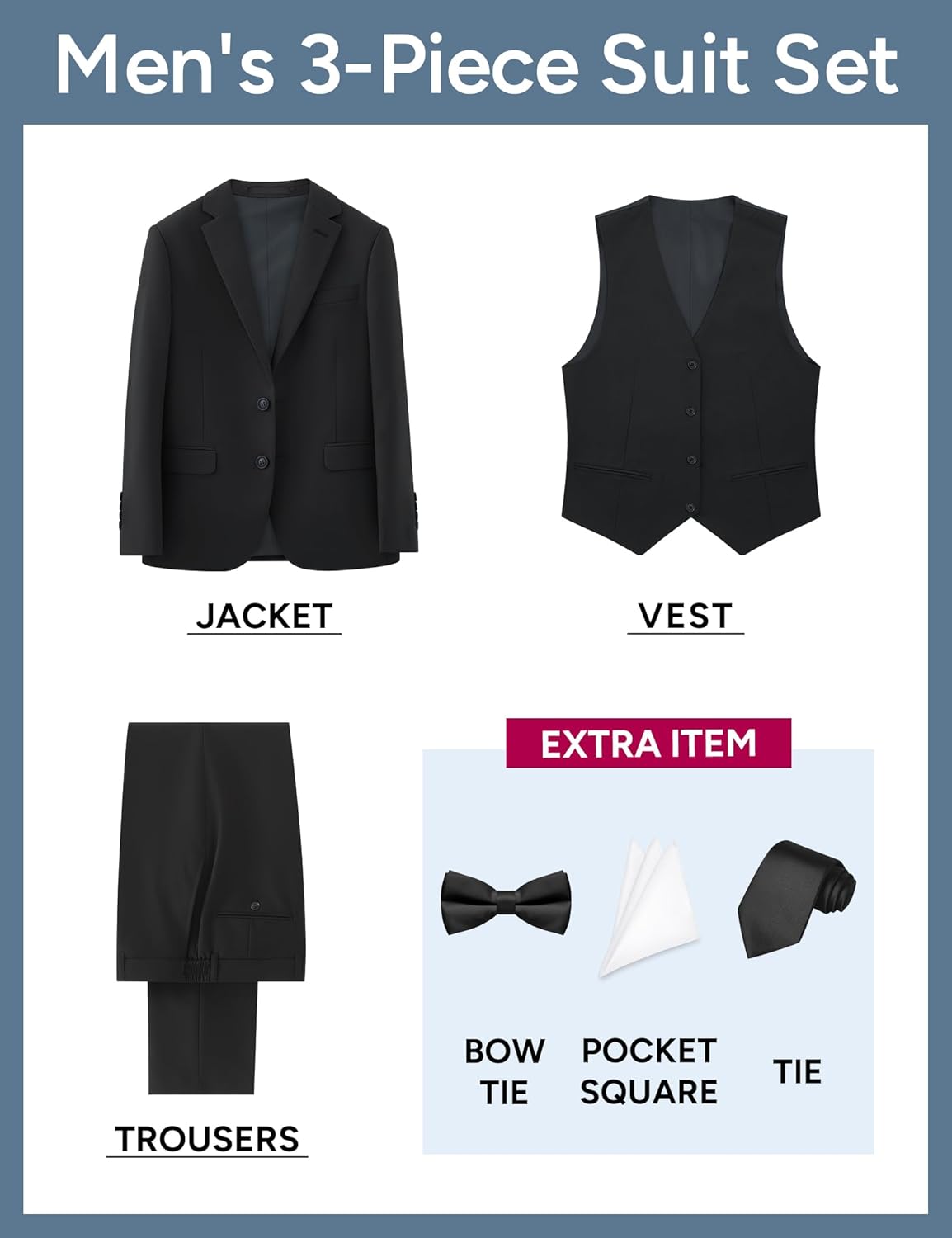 Thumbnail 1 de Gentle Season Stretch Slim Fit 5-Piece Suit Set 👔