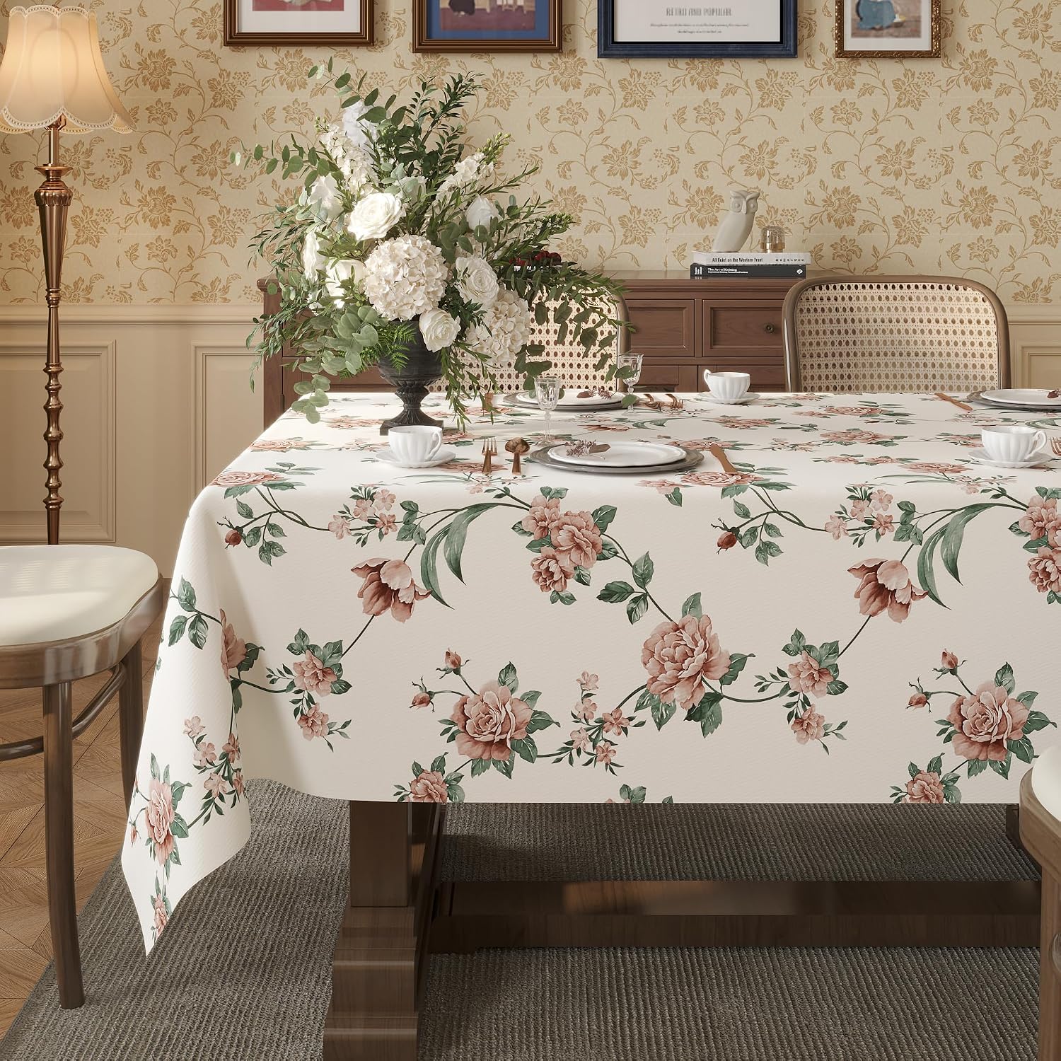 Detalle de HOMOHEINI Vinyl Tablecloth, 52 x 70 Inches