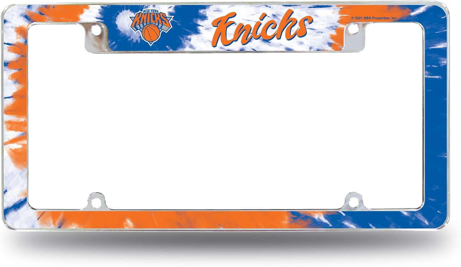 NBA Basketball Primary Chrome License Plate Frame (12" x 6") for Cars, Trucks, and SUVs