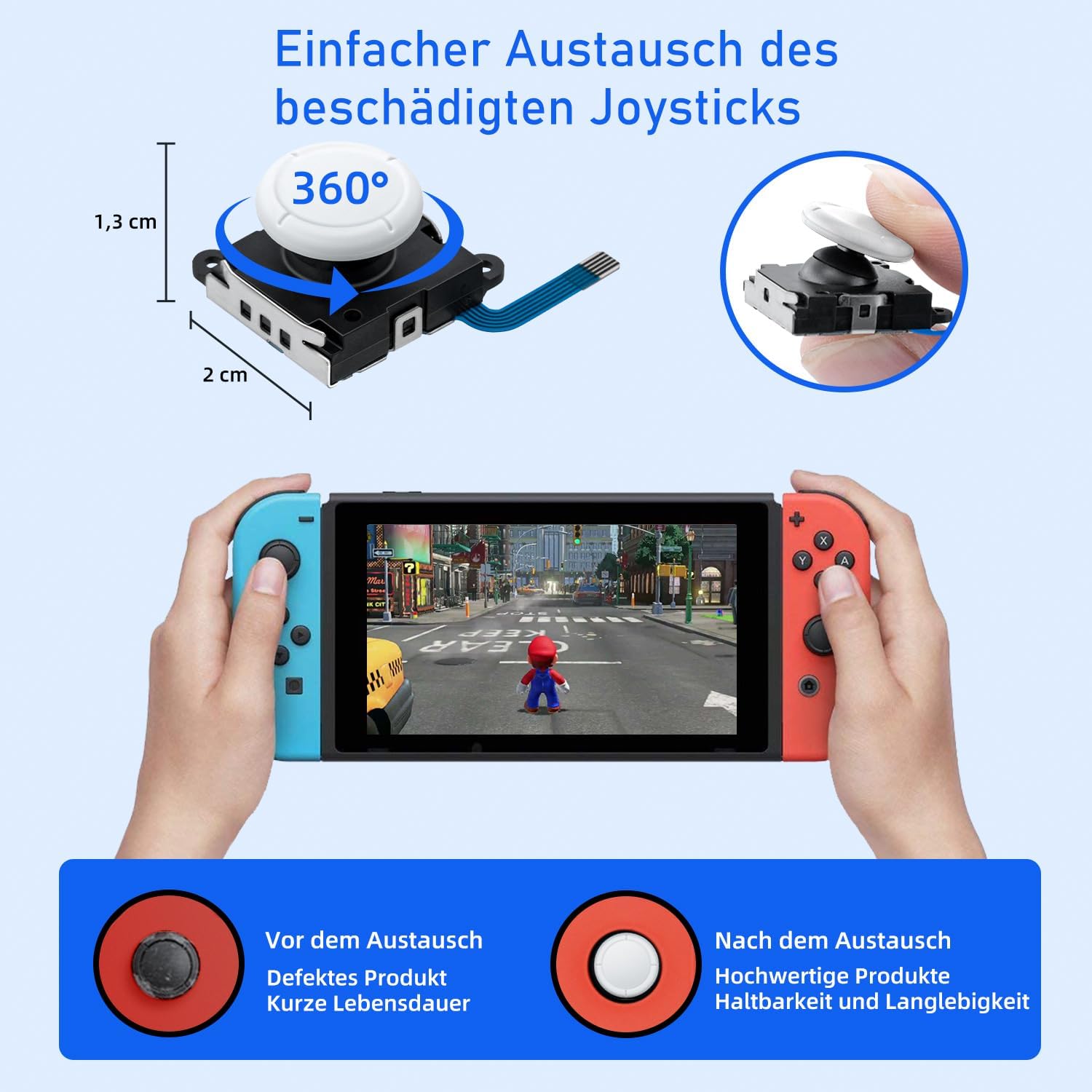 Thumbnail 4 de Wigearss Ersatz 3D Joystick für Switch