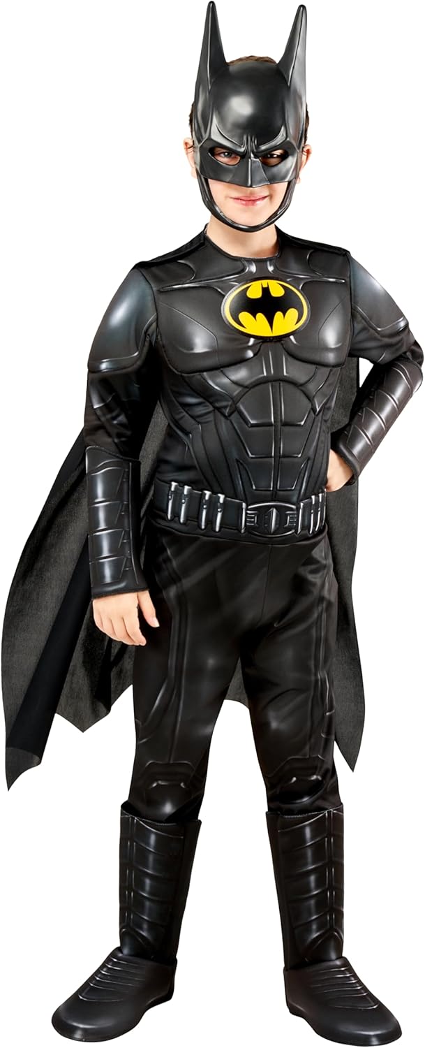 Detalle 2 de Rubies DC The Flash Movie Batman Deluxe Costume for Kids, Large (10/12)