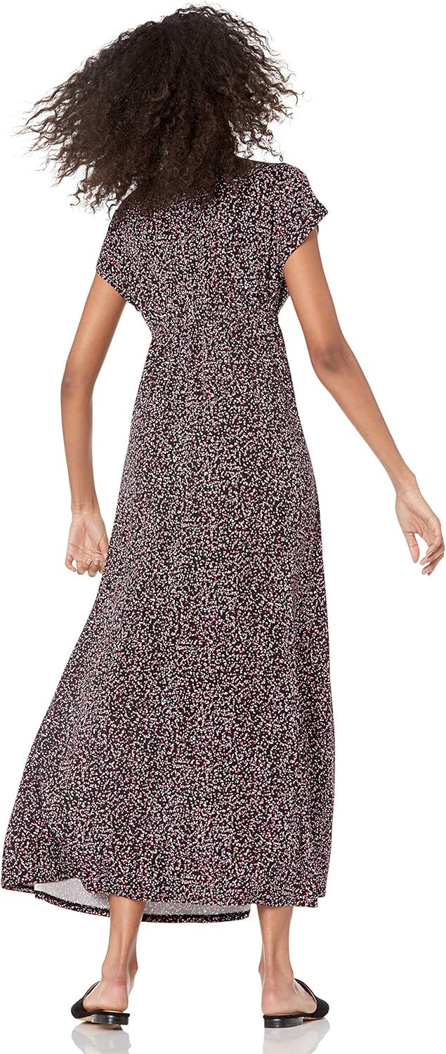Thumbnail 1 de Amazon Essentials Damen tailliertes Maxikleid mit Empire-Taillierung, Schwarz Konfettimuster, L