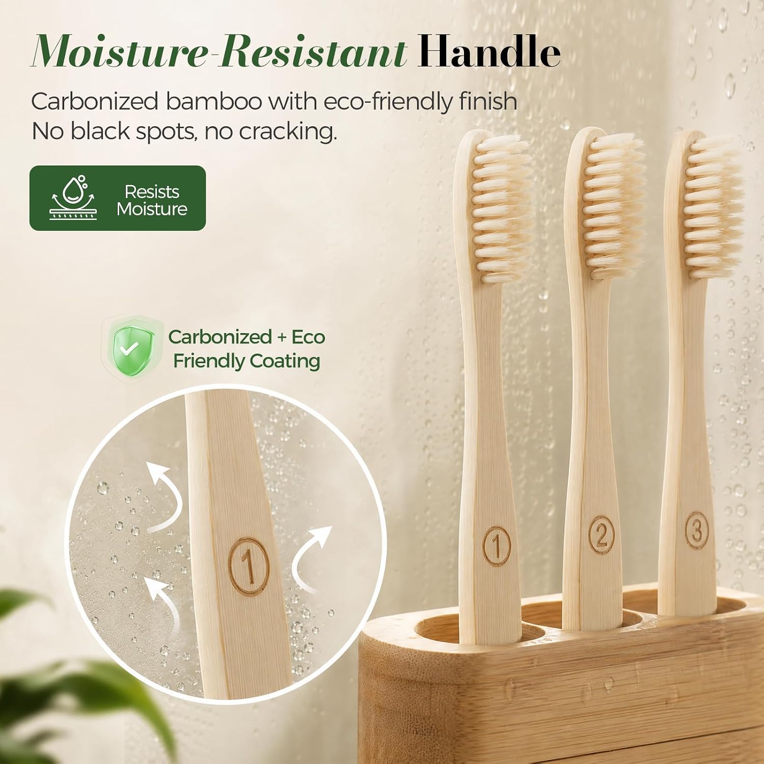 Detalle 1 de Oralphi Bamboo Toothbrushes 6-Pack
