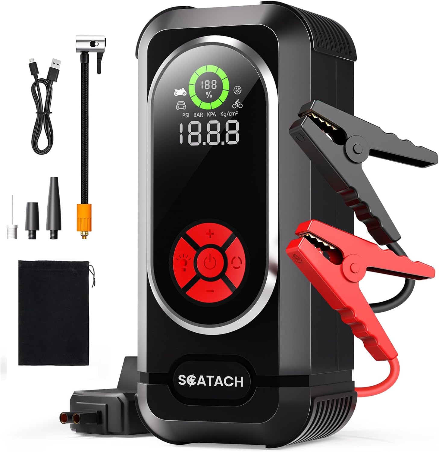 Detalle de Jump Starter with Air Compressor 150 PSI