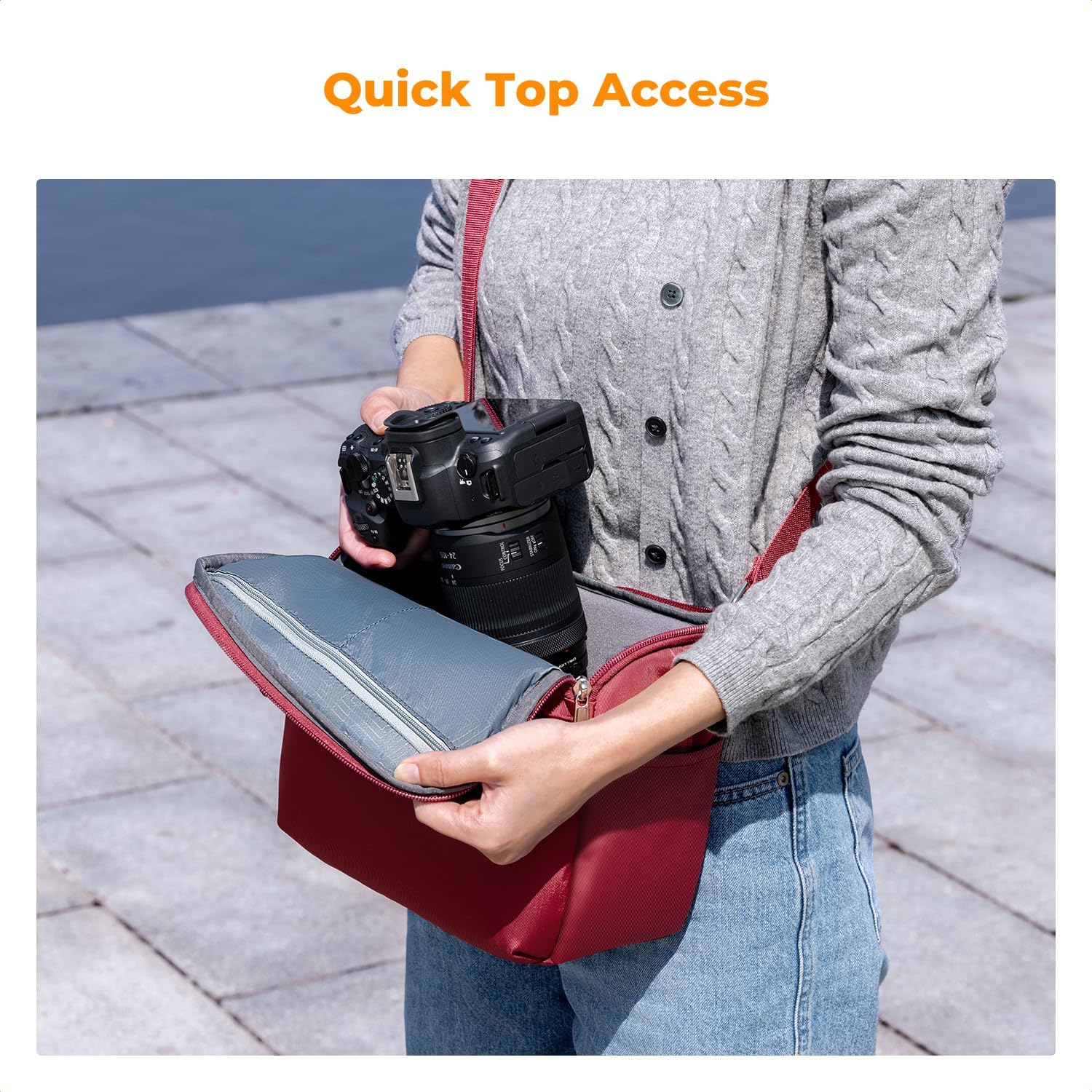 Thumbnail 1 de K&F CONCEPT Borsa per fotocamera: borsa crossbody compatta e versatile con divisorio imbottito
