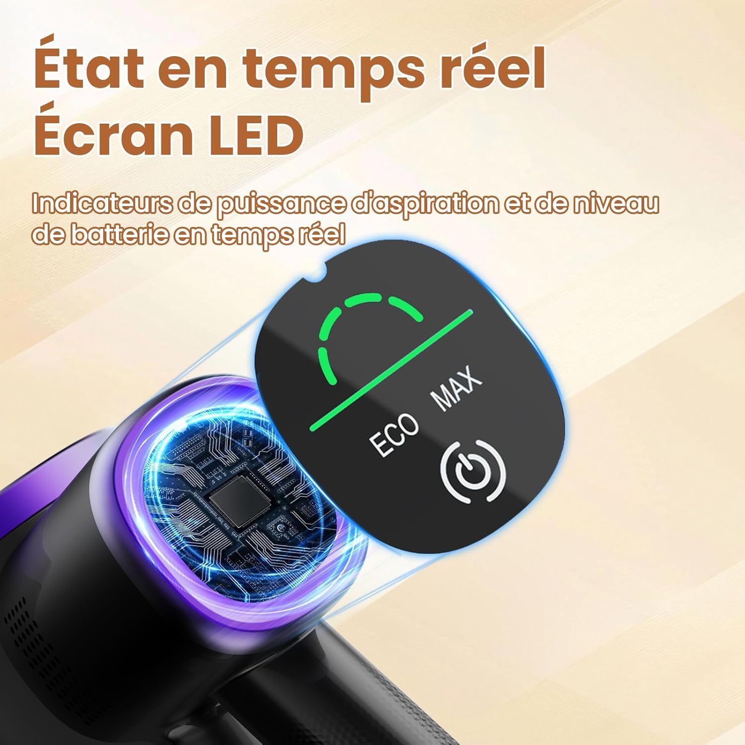 Thumbnail 3 de Zynet S9 Aspirateur balai sans fil 45kPa/500W, jusqu’à 45 min, station murale 2-en-1