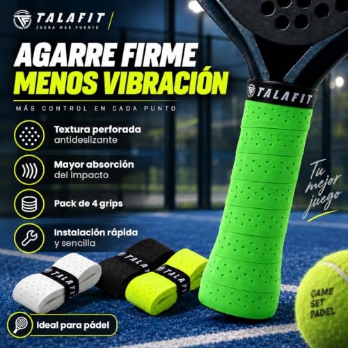 Thumbnail 3 de TALAFIT OverGrips Pro - Pack de 4 grip perforados para pádel
