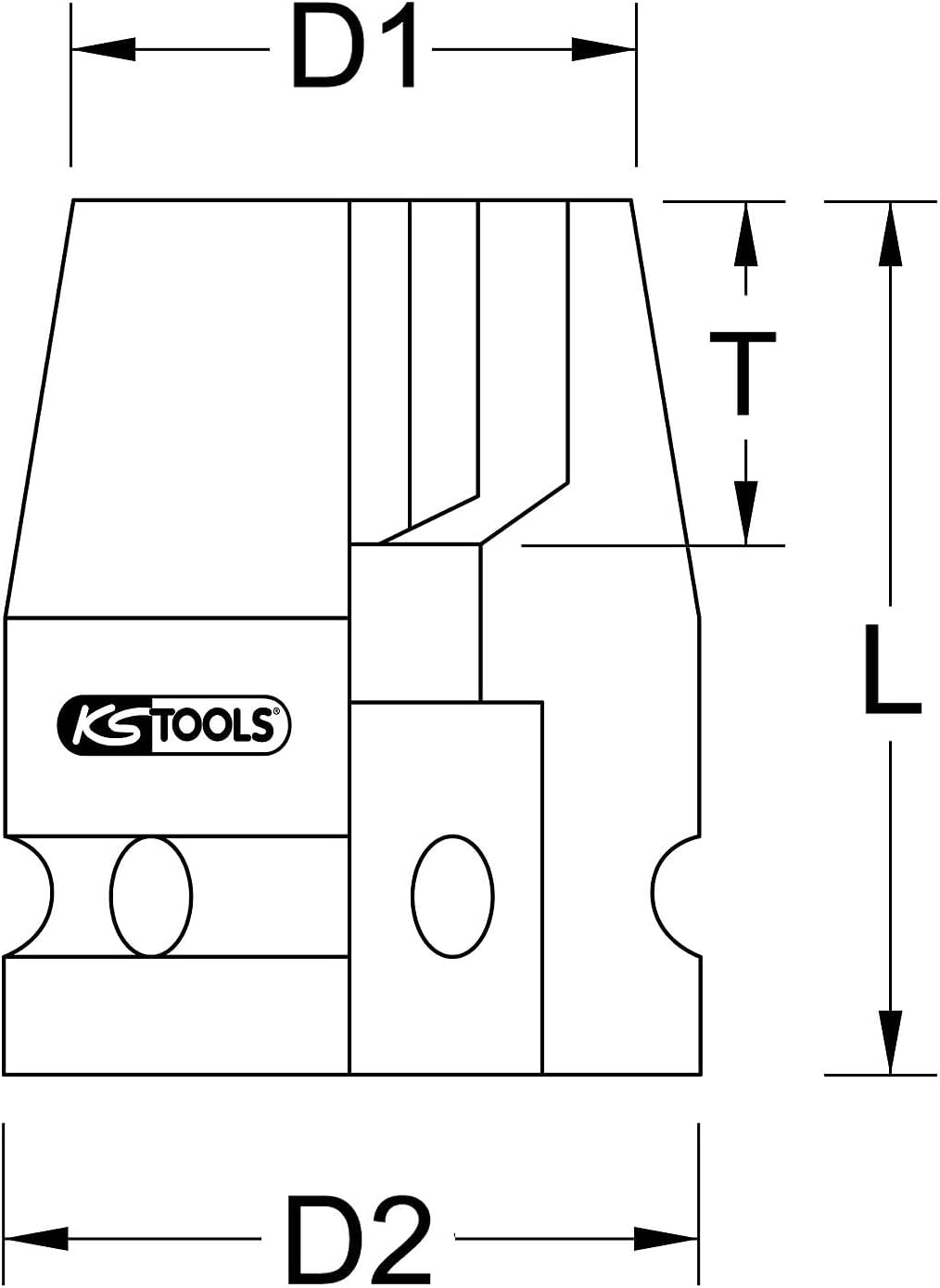 Detalle de KS Tools 515.1341 3/4" Sechskant-Kraft-Stecknuss, kurz, 41 mm