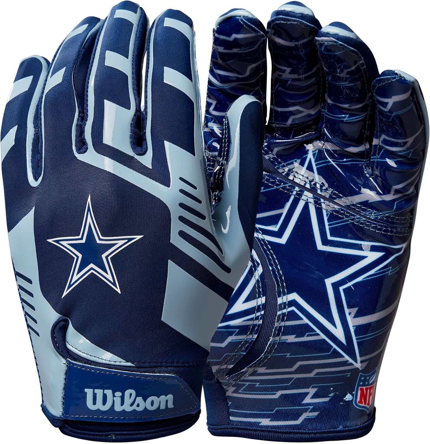 Detalle de Wilson WTF9326DL – rękawica do futbolu amerykańskiego NFL Dallas Cowboys