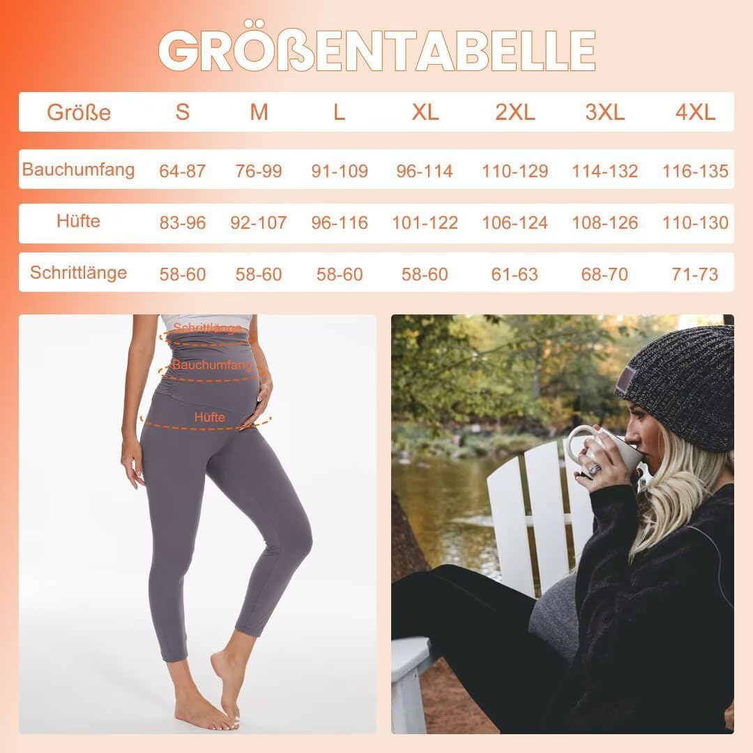 Thumbnail 2 de TNNZEET Umstandsleggings Damen – blickdichte Schwangerschafts-Leggings lang mit Taschen