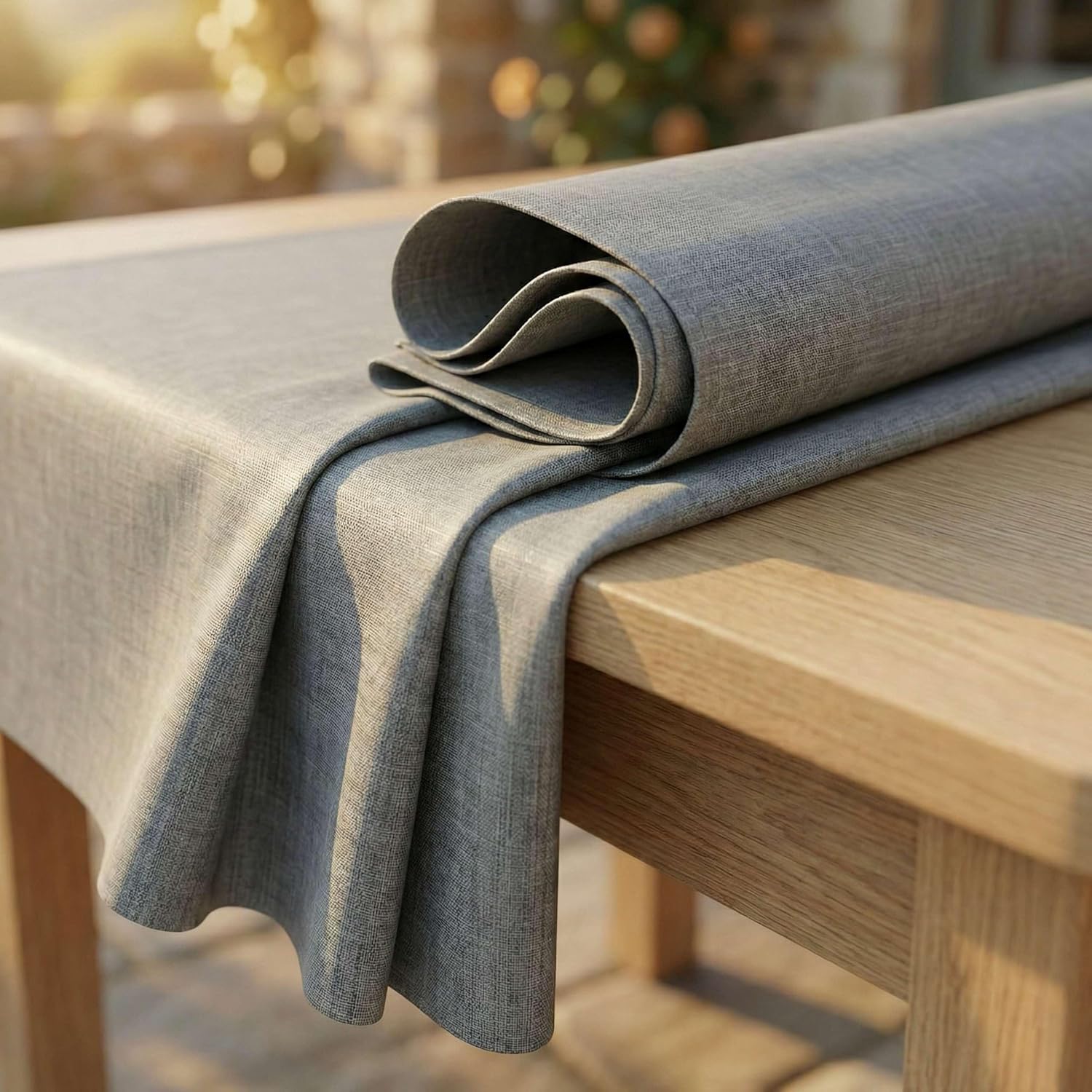 Thumbnail 4 de Artwelt Wachstuchtischdecke aus PVC, abwaschbar & wasserabweisend, Stone Grey (240 x 140 cm)