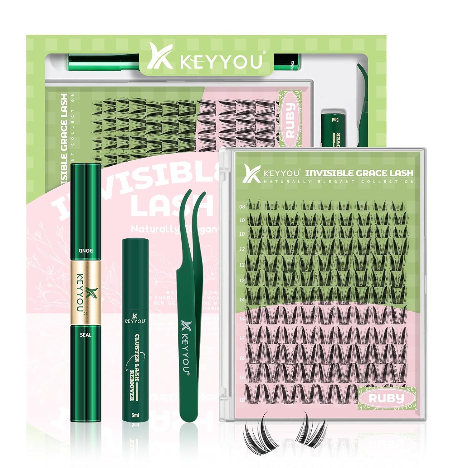 Thumbnail 5 de KEYYOU Fairy Lash Clusters Kit 144 pcs 😍