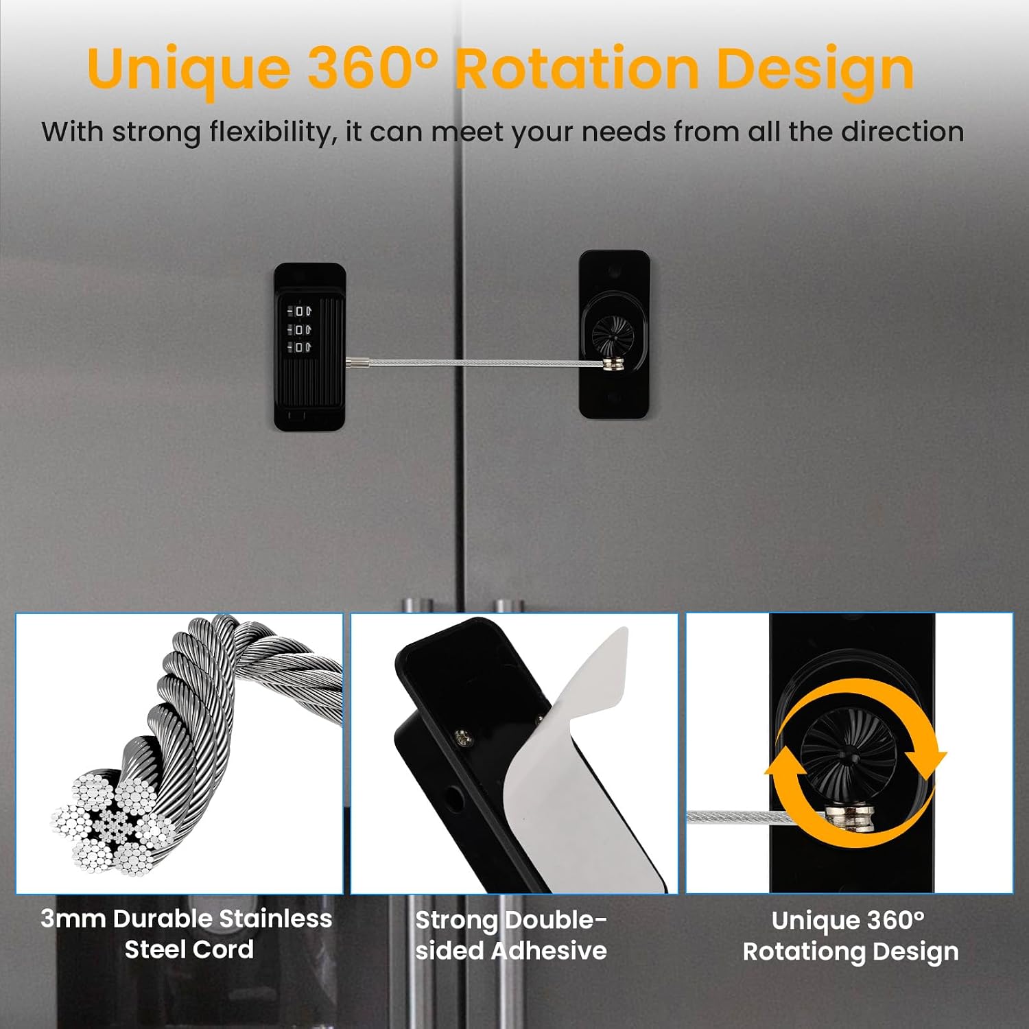 Detalle 2 de NewBinn Fridge Lock Combination 2-pack 🔒