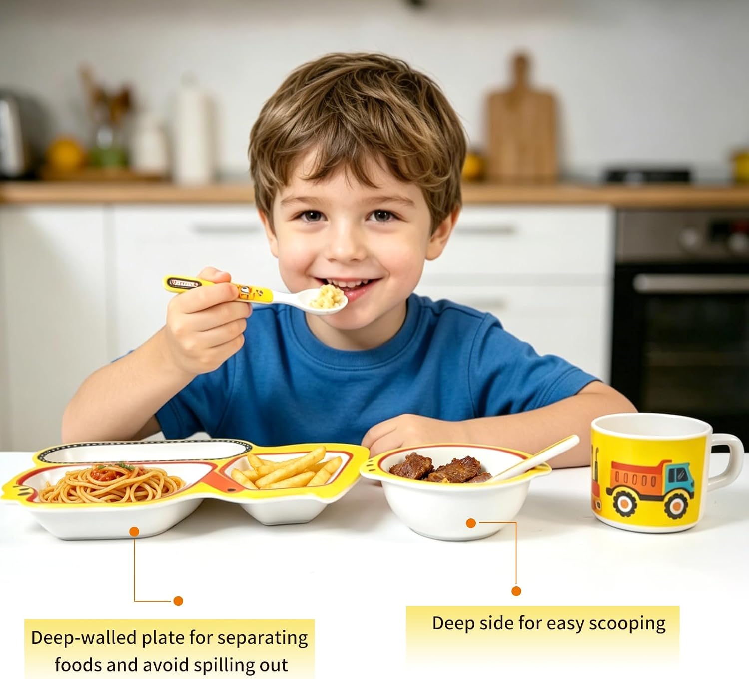 Detalle 1 de Bamboo Toddler Dinnerware Set