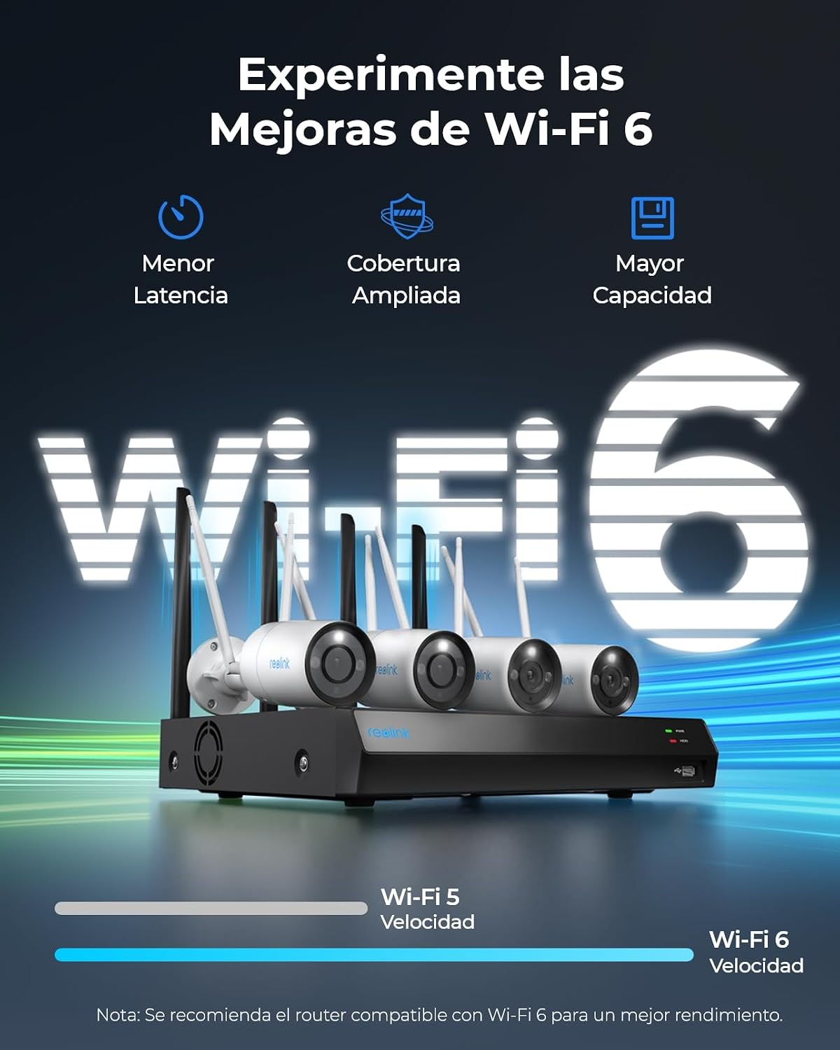 Detalle 2 de Reolink 4k Kit Cámaras Exterior WiFi 12CH