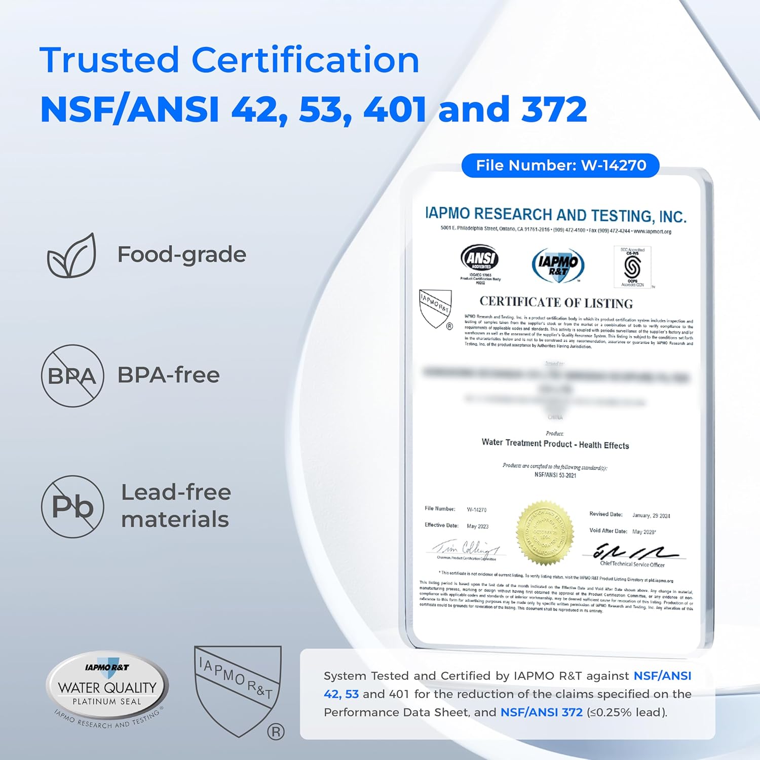 Thumbnail 3 de Waterdrop Instant Electric Water Filter Jug (3.5L) with 3-Month Filter – Reduces Chlorine, Lead, Mercury & PFAS