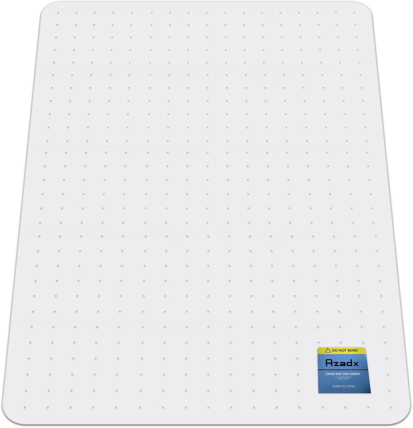 Azadx AZDPET-01 Heavy-Duty Carpet Chair Mat, Clear PET, 32" x 48