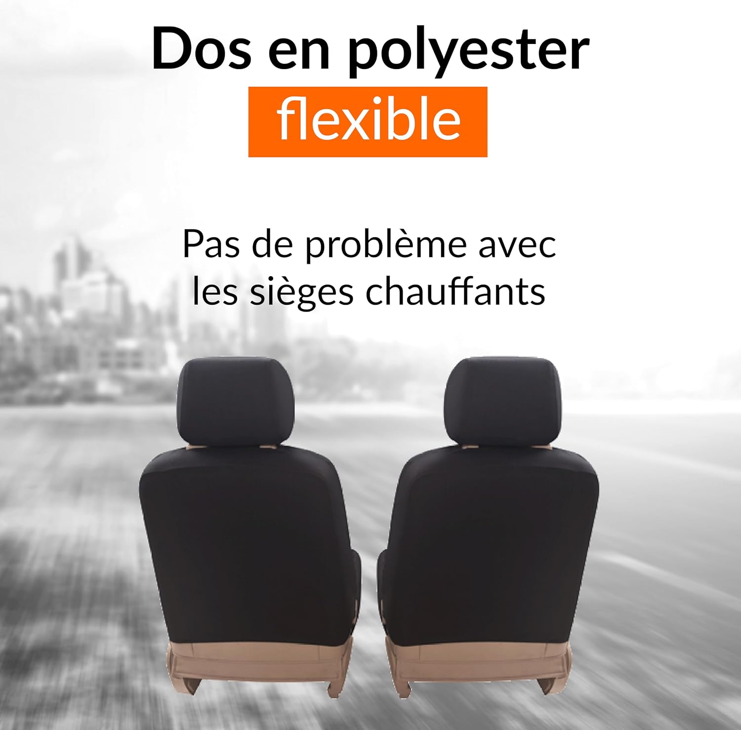 Detalle de upgrade4cars Housses Sièges Auto Universelles Simili Cuir Rouge – Ensemble Complet Avant et Arrière