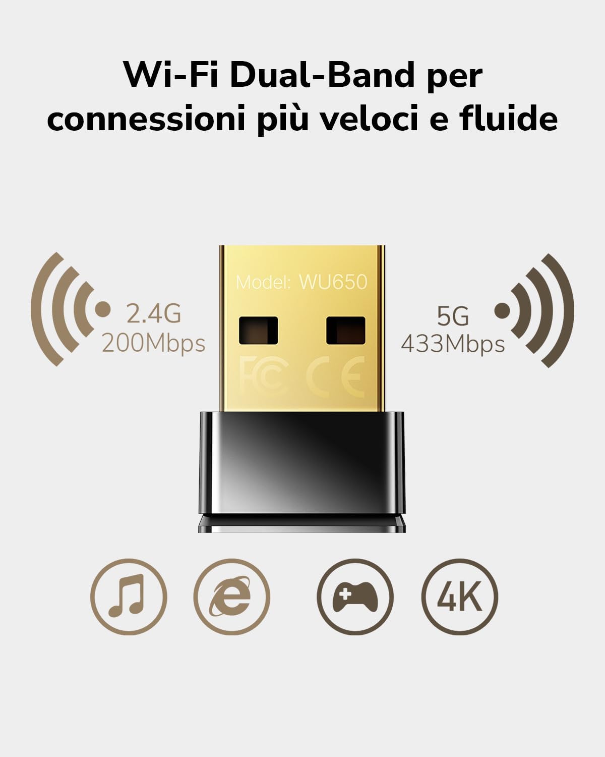 Thumbnail 2 de Cudy AC650 WiFi USB 650 Mbps Nano