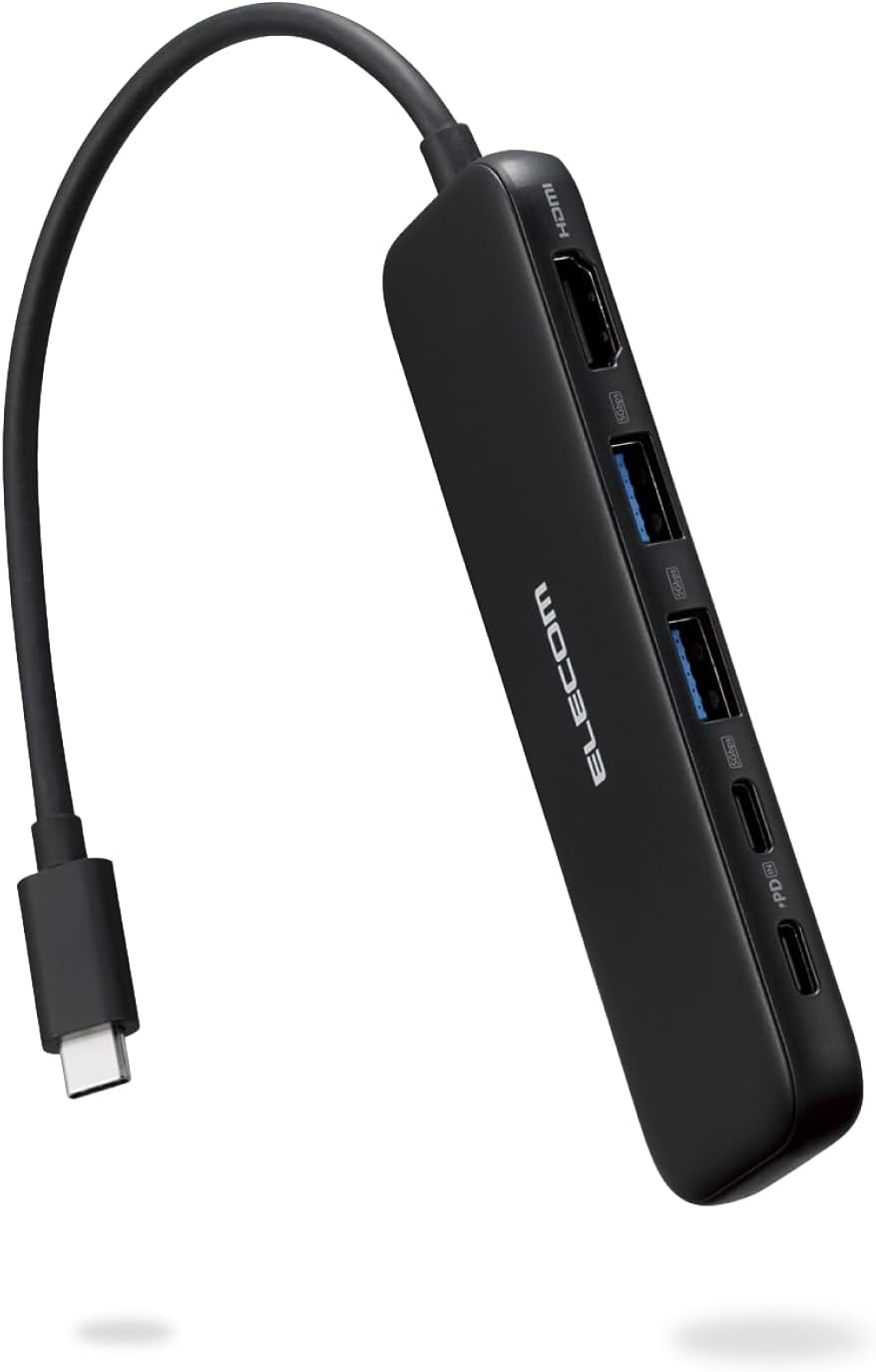 Detalle de エレコム DST-W01 USB-Cドッキングステーション 5in1、PD給電・4K/30Hz HDMI・USB 5Gbps対応