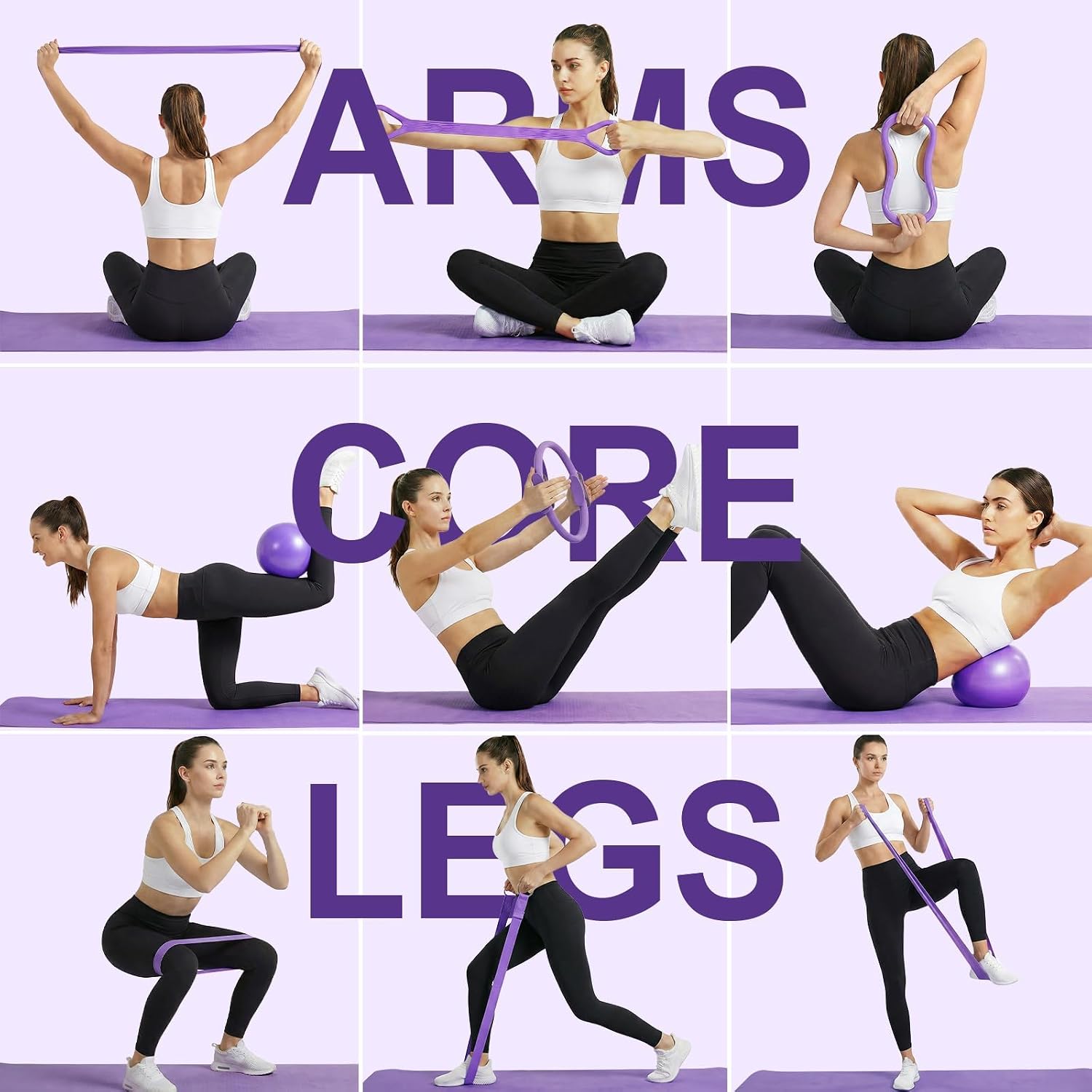 Thumbnail 4 de ElaraFit Pilates Ring and Ball Set with 5 Bands ⚙