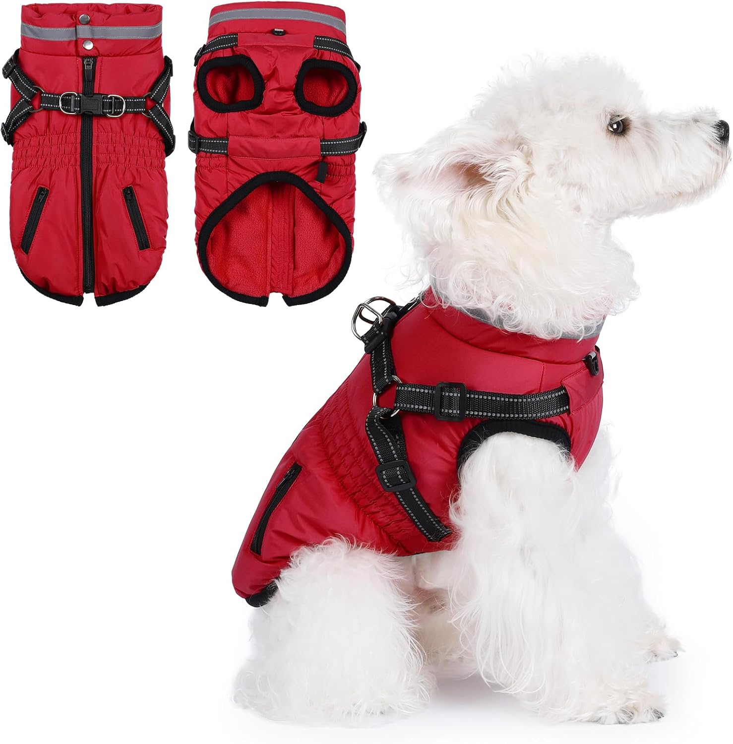 Thumbnail 6 de Poseca Dog Coat with Harness Waterproof jacket for dogs