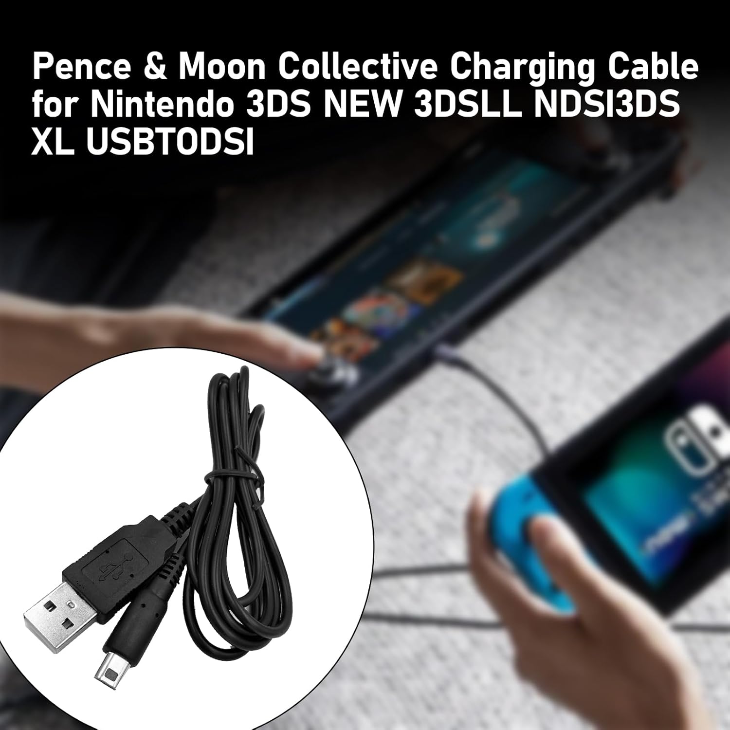 Detalle de Nintendo 3DS 1.2m Charging Cable – USB Power Lead for New 3DS, 3DS XL, 2DS, DS/DSi