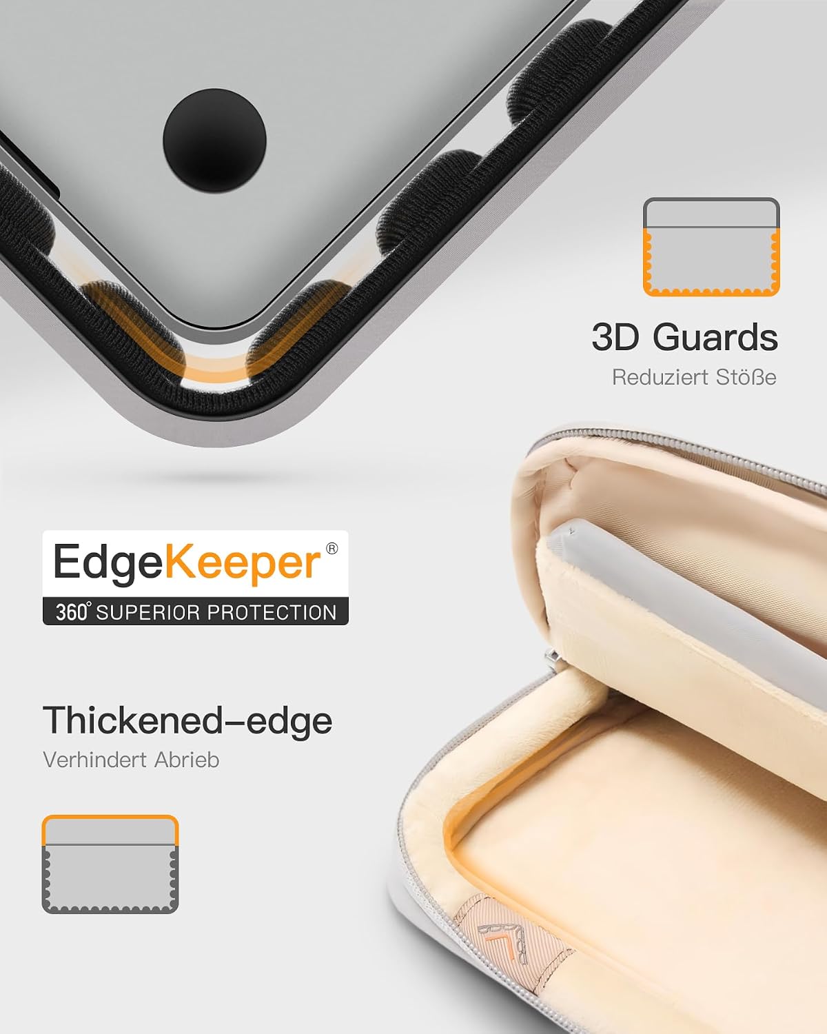 Thumbnail 3 de Inateck 360° Schutz Laptoptasche 16 Zoll MacBook Pro