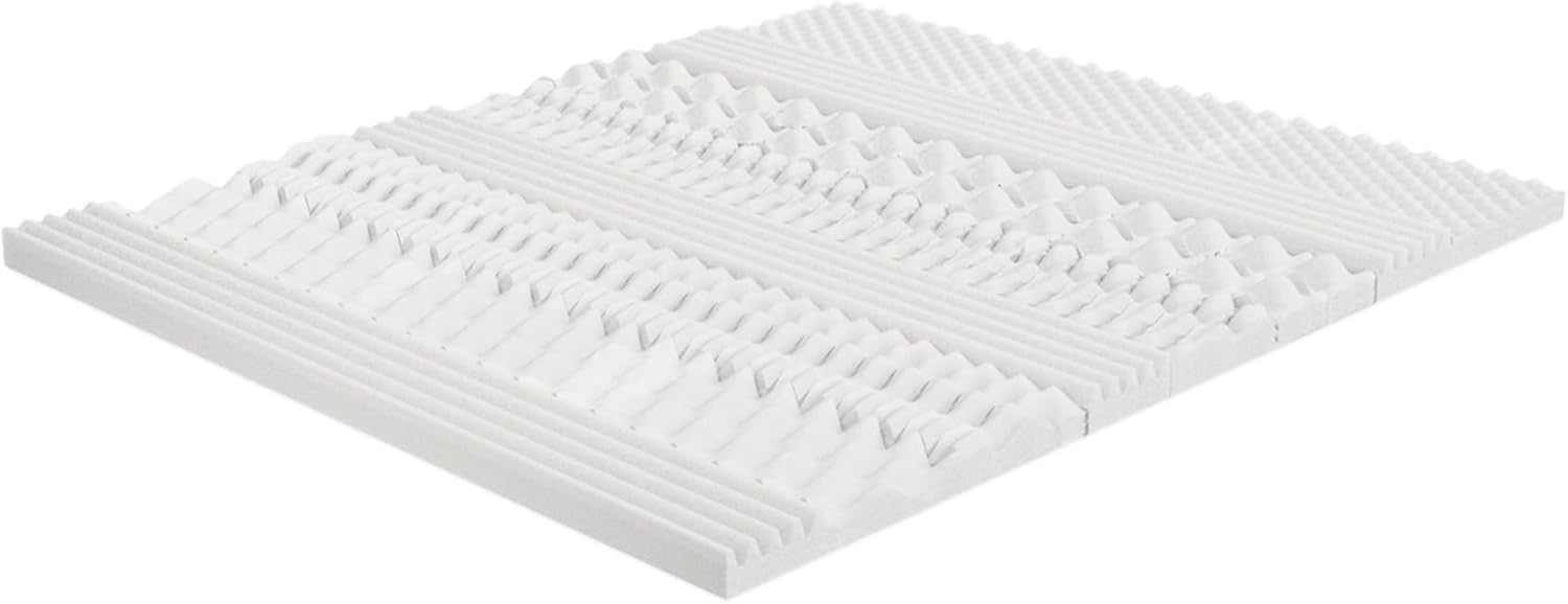 Detalle de Topper Memory Singolo 90x195 cm – 7 cm di spessore, rivestimento sfoderabile in Aloe Vera, made in Italy
