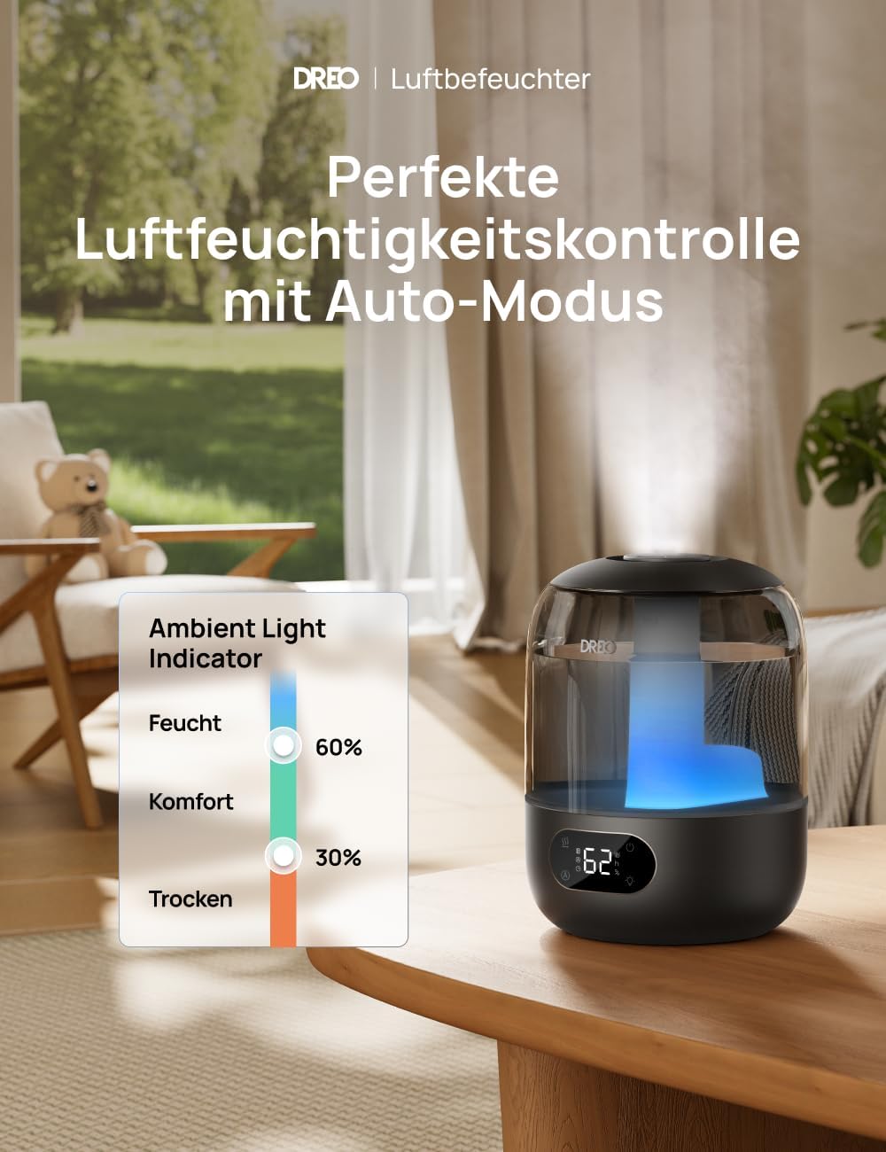 Thumbnail 1 de Dreo Luftbefeuchter 3L mit Feuchtigkeitssensor 💧