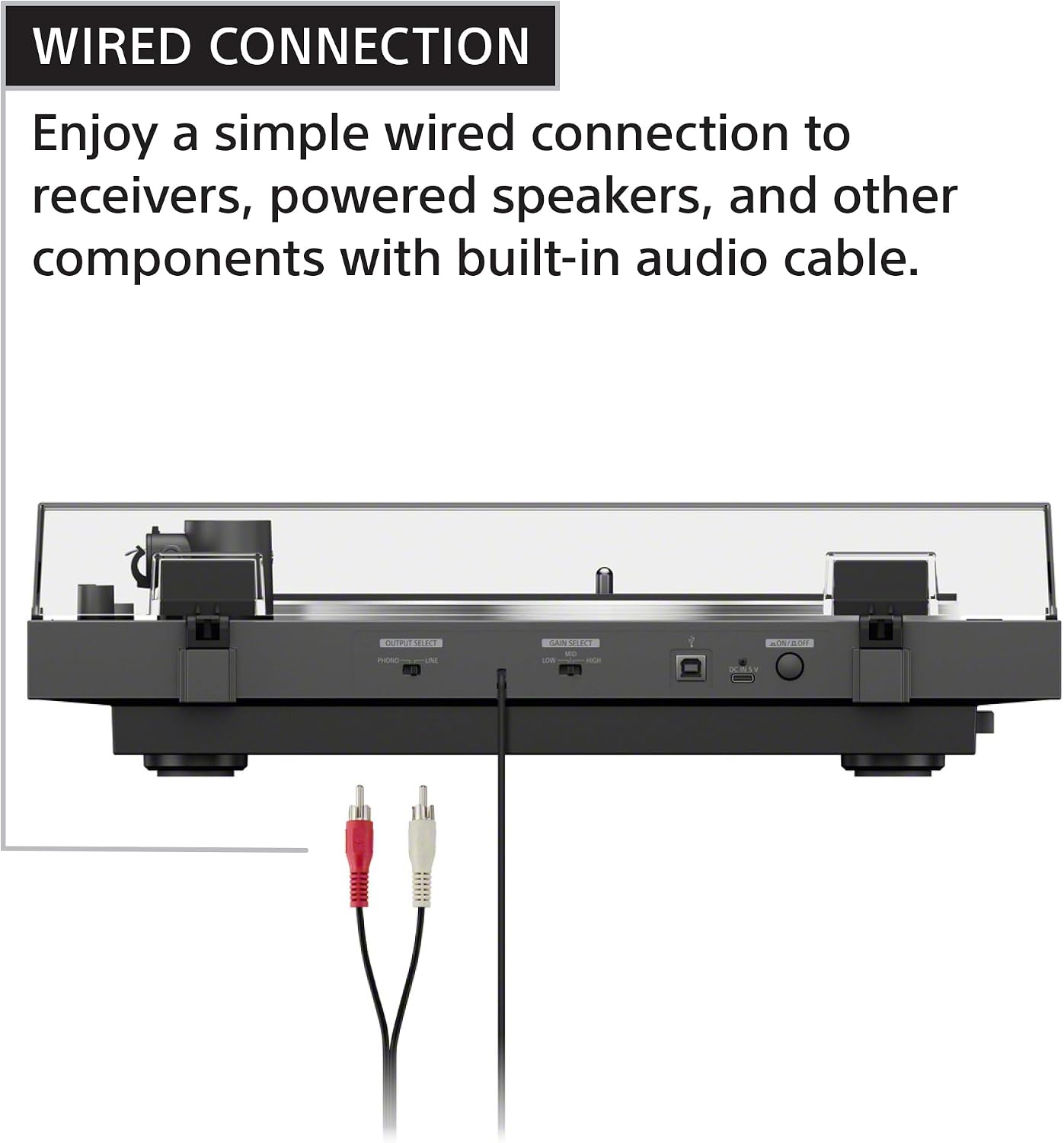 Detalle de Sony Bluetooth turntable PS-LX3BT