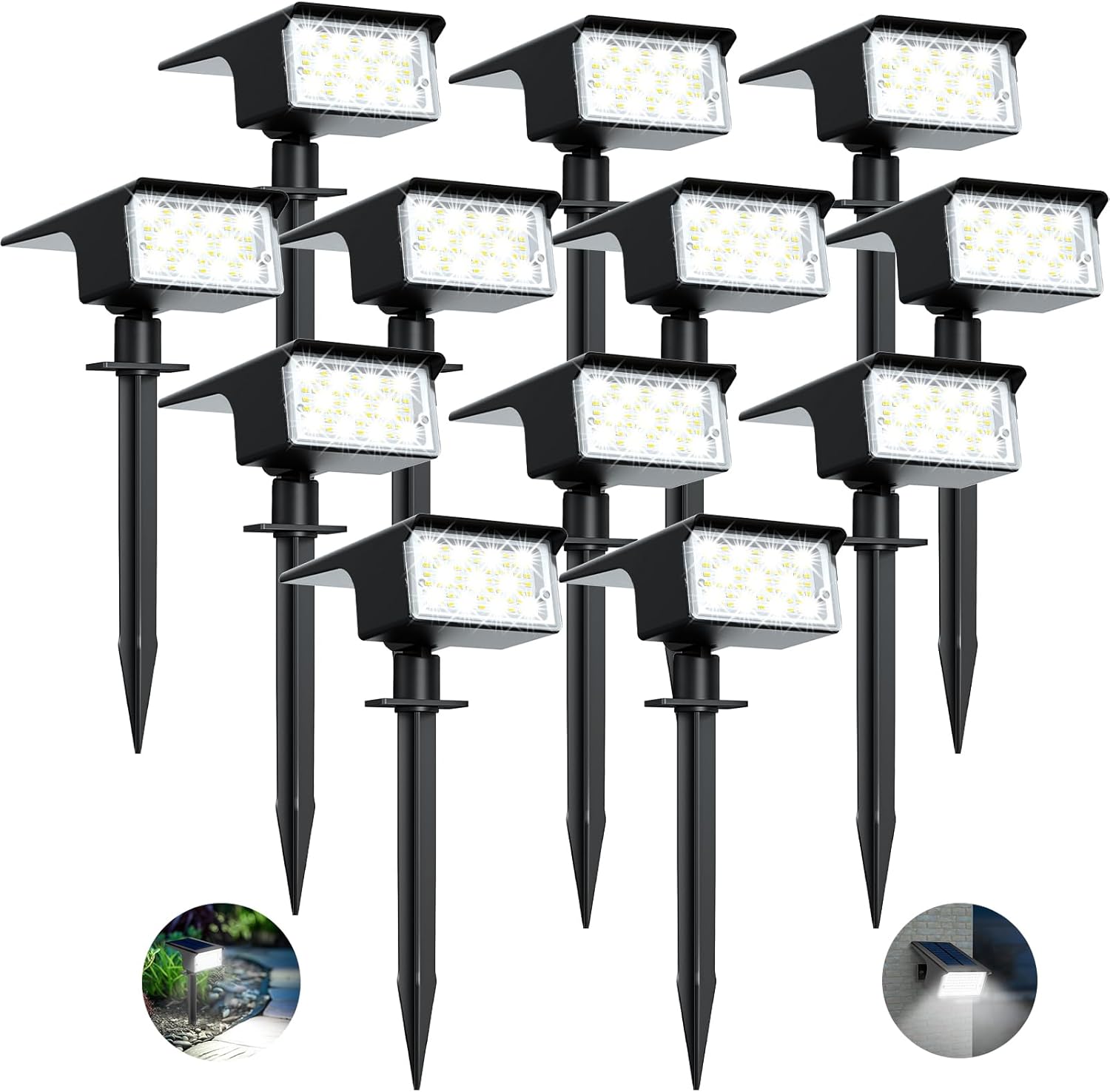 Thumbnail 6 de Kolpop 4er-Set Solarlampen mit 7 RGB-Modi, IP65 und 800 LM (2-in-1 Montage)