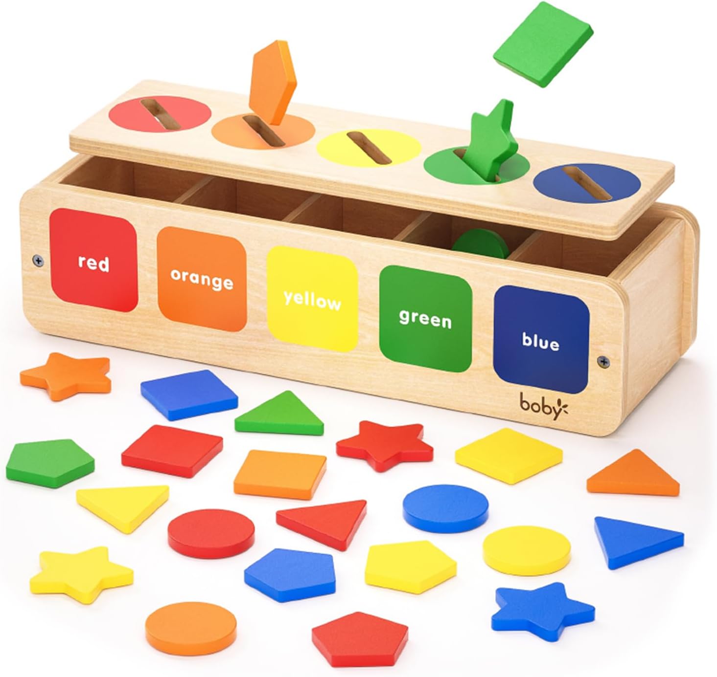 Detalle de Dailyfunn Montessori Toys Color & Shape Sorting Box for Toddlers 🎲